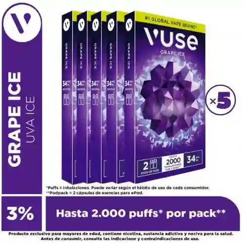 Vuse Caps Uva Ice 34mg A Domicilio