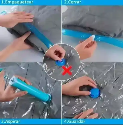 Tres Tamaños De 5 Bolsas Reutilizables Selladas Al Vacío