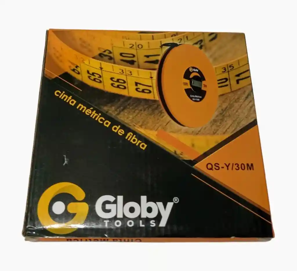 Cinta Métrica De Fibra Decametro 30 Metros Globy/qs-y/30m
