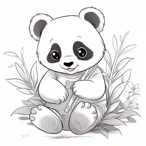 Lienzo Estampado Oso Panda 25 X 35