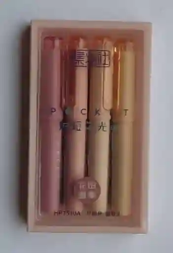 Set De Resaltadores Pocket X4 Rosado O Azul