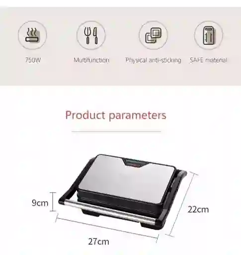 Parrilla Eléctrica Sokany Multifuncional Sk223 Antiadherente