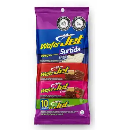 Galleta Wafer Jet Surtidas X 10 Unidades