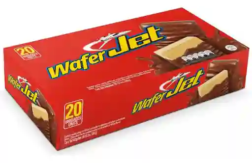 Caja De Galletas Wafer Jet Vainilla Chocolate 22g X 20 Uds