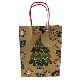 Bolsa De Regalo Kraft Premium Os Árbol De Navidad