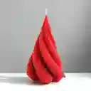 Vela Artesanal Árbol Navidad Rojo