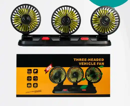 Ventilador Triple Portatil Para Carro 12v