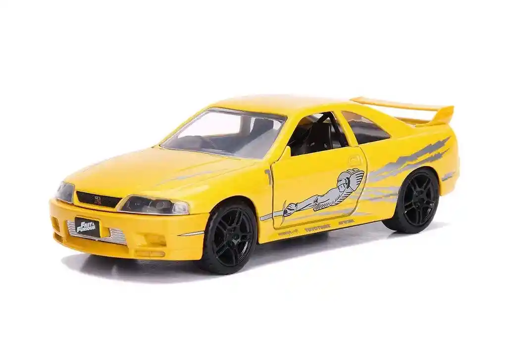 Carro Coleccionable Metálico Fast Furious Modelo Leon´s Nissan Skyline Gtr R33 Vehículo De Fundición, Modelo Coche Juguete Fiesta Regalos, Colección