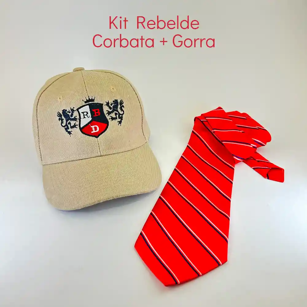 Kit Rebelde Gorra + Corbata + Perfume + Glitter