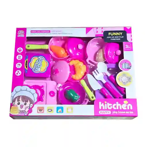 Set Cocina Niñas Maleta Utencilios Verduras Juguete Niñas