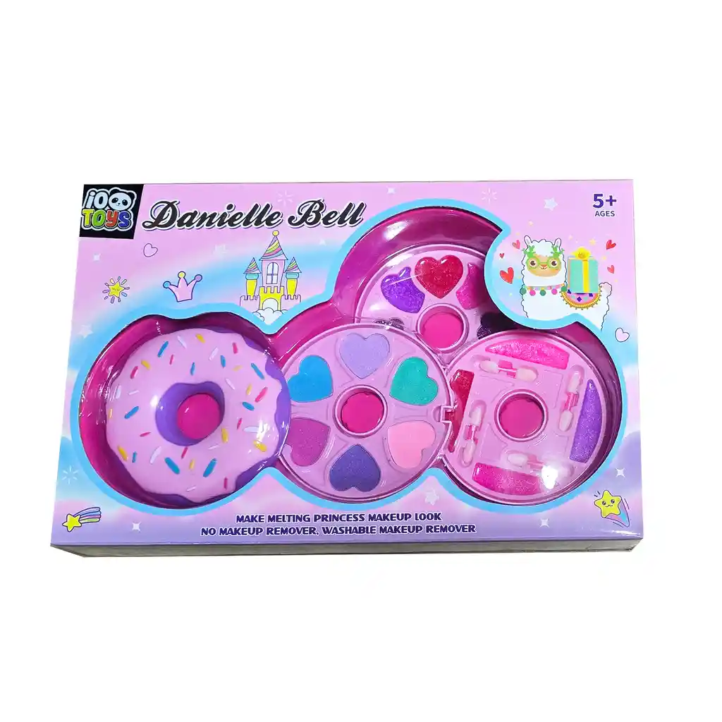 Kit De Maquillaje Set Para Niña Juguete Dona Candy Colores