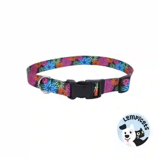 Coastal Perro Styles Flores Negro Collar Small 5/8"