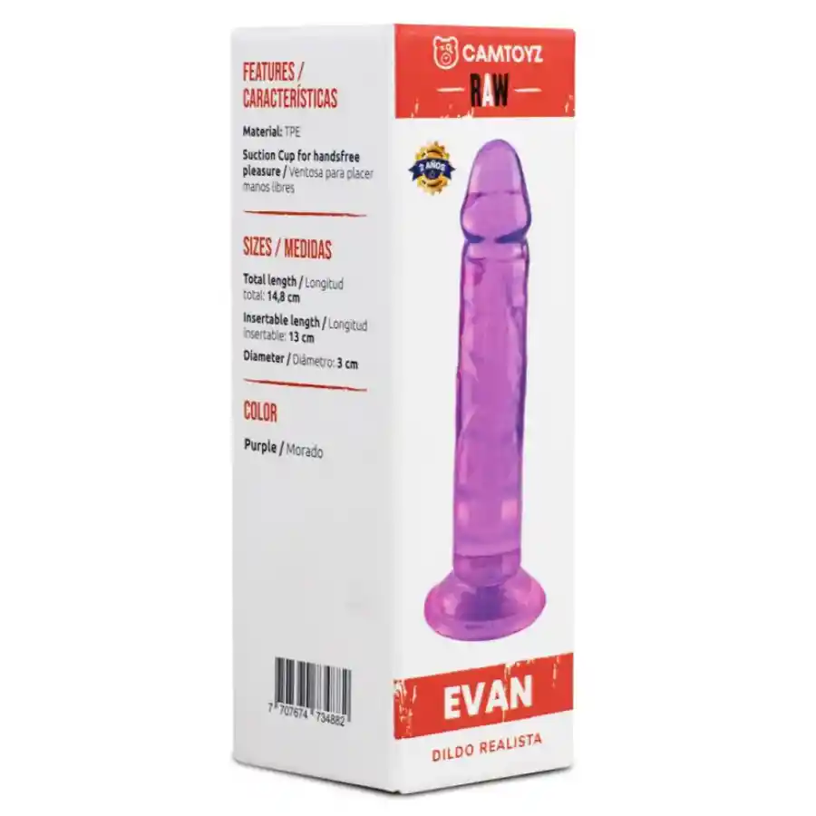 Dildo Realista Evan Morado Camtoyz