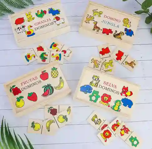 Rompecabezas Domino Madera Didactico Infantil