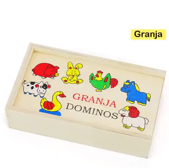 Rompecabezas Domino Madera Didactico Infantil