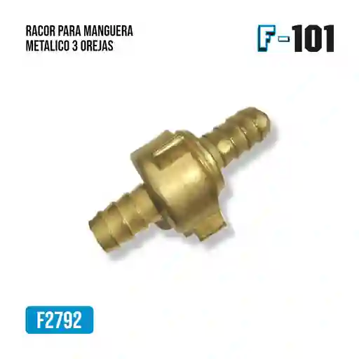 Racor Para Manguera Metalico 3 Orejas