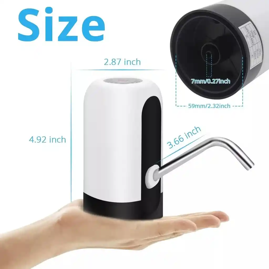 Dispensador De Agua Eléctrico Recargable Usb Bomba Universal