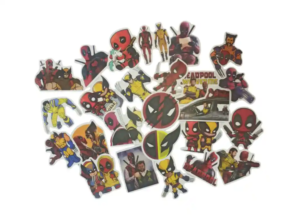 Pegatinas Deadpool Stickers Calcomanias Adhesivos Coleccion X25 Unidades