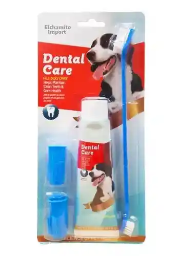 Set De Higiene Dental Con Cepillo Para Mascota Dental Care Sabor Carne