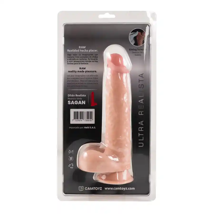 Dildo Ultra Realista Sagan Talla L Camtoyz