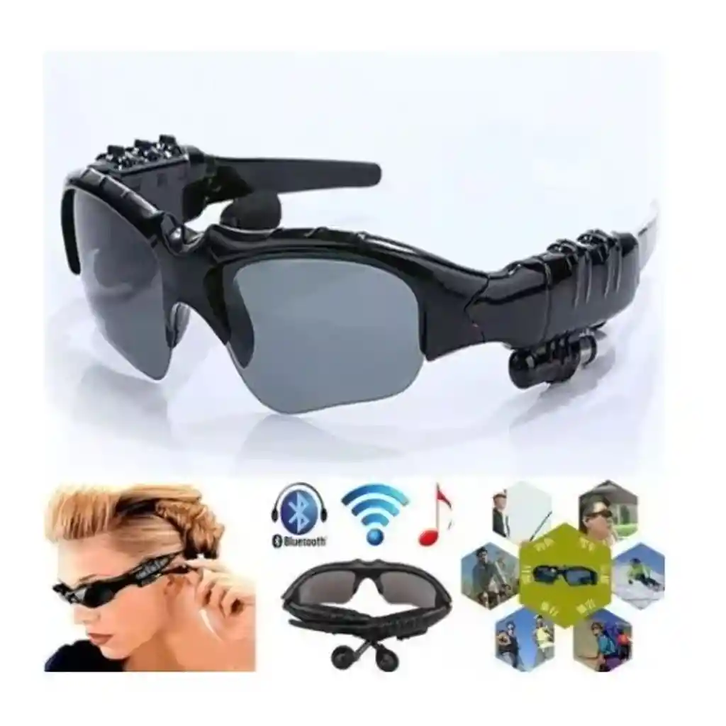 Set Gafas Sol Bluetooth Auriculares Recargable Cambio Lentes