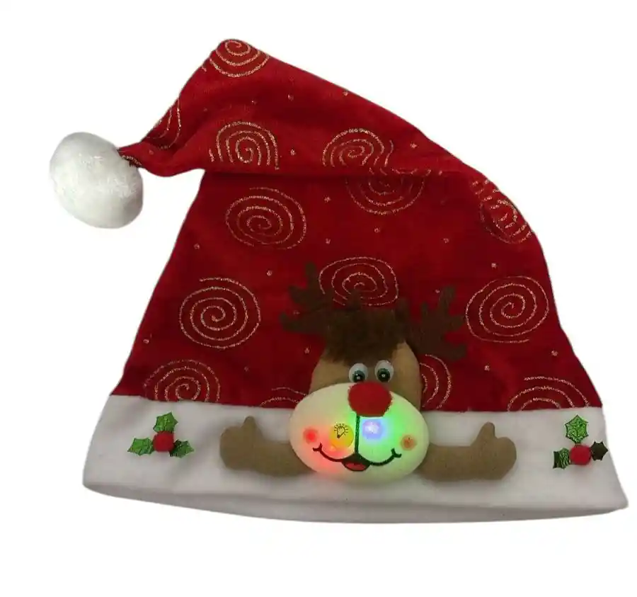 Gorro Navideño Con Luz Gorro De Navidad Papa Noel