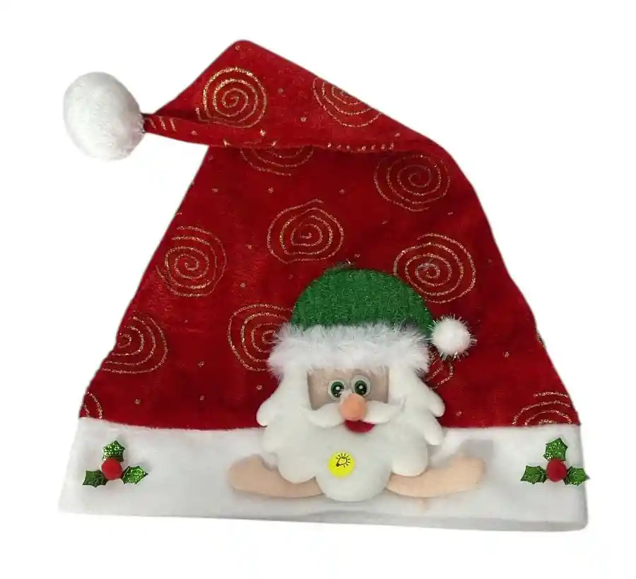 Gorro Navideño Con Luz Gorro De Navidad Papa Noel