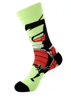 Regalo Calcetines Divertidos Animados Serie Invasor Zim Kawaii Verde