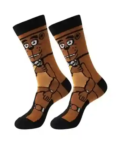 Regalo Calcetines Divertidos Five Nights At Freddy's Animatronics - Medias Adulto - Café