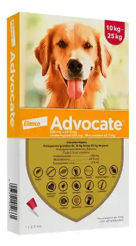 Advocate Perros Pipeta X 2,5 Ml De 10-25 Kilos