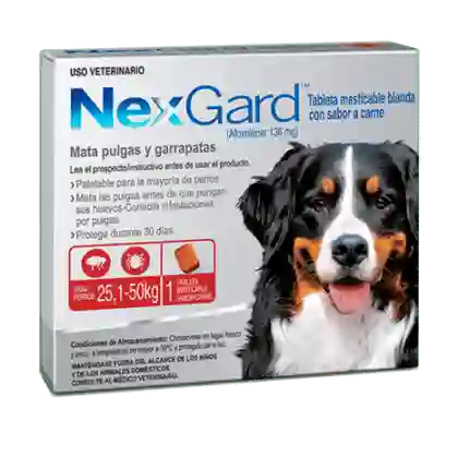 Nexgard Chewable 25,1-50 Kgs X 1 Dosis