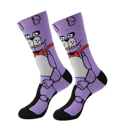 Regalo Calcetines Divertidos Five Nights At Freddy's Animatronics - Medias Adulto - Morada