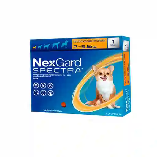 Nexgard Spectra 2-3.5 Kg X 1 Dosis Xs