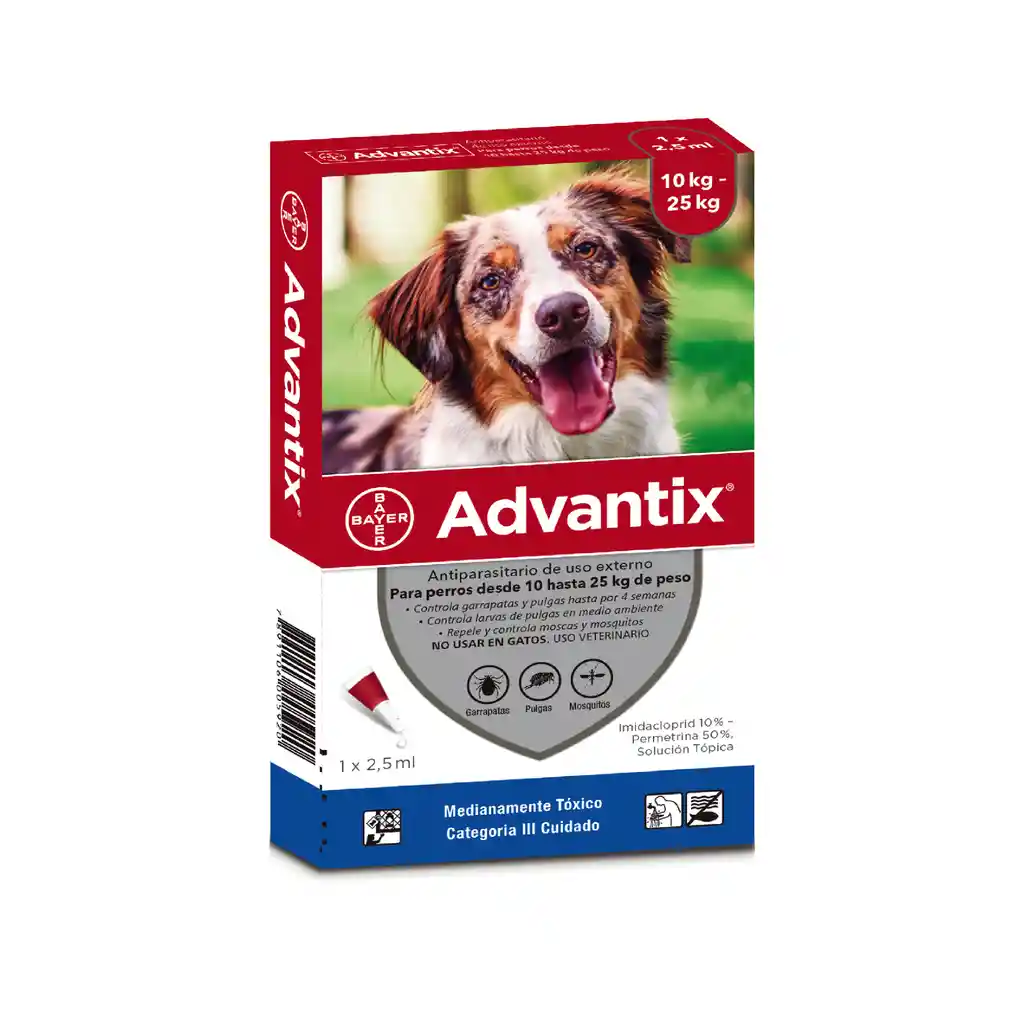 Advantix Perro 2.5 Ml 10-25 Kgs