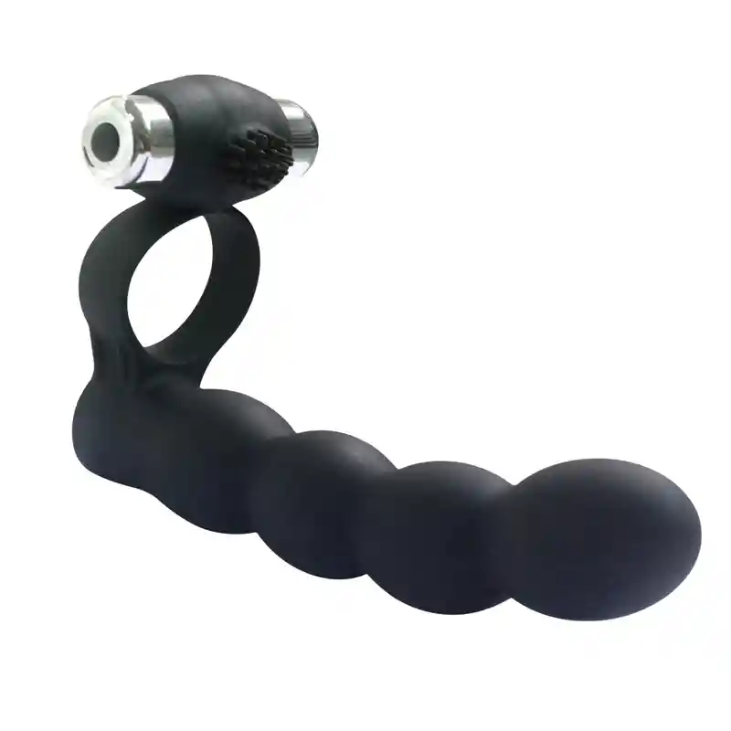 Anillo Vibrador Y Dildo Dante Negro Camtoyz