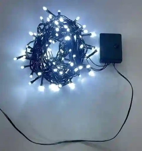 Luces De Navidad X 100 Bombillos Led Cable Verde Luz Blanca 7 Metros Aproximadamente Sin Continuacion Extension De Luces Navideñas Luz Para Navidad Decoracion Navideña