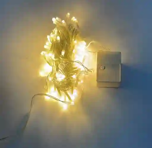 Luces De Navidad X 100 Bombillos Led Cable Blanco Luz Calida 7 Metros Aproximadamente Sin Continuacion Extension De Luces Navideñas Luz Para Navidad Decoracion Navideña
