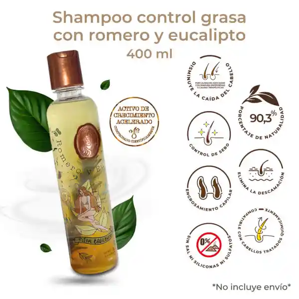 Shampoo Control Grasa Con Romero Ritual Botanico