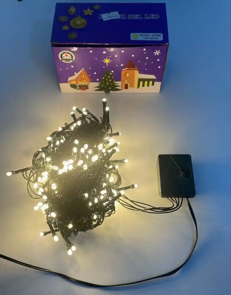 Luces De Navidad X 200 Bombillos Led Cable Verde Luz Calida 14 Metros Aproximadamente Extension De Luces Navideñas Luz Para Navidad Decoracion Navideña
