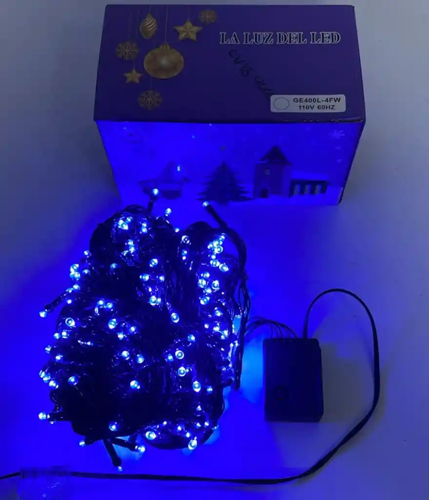 Luces De Navidad X 400 Bombillos Led Cable Verde Luz Azul 26 Metros Aproximadamente Extension De Luces Navideñas Luz Para Navidad Decoracion Navideña