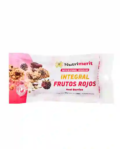 Barra De Granola Integral Frutos Rojos Nutrimerit 30 Gr