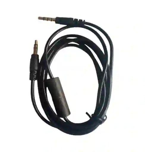 Cable Audio Auxiliar Con Microfono 1x1 1.5m 3.5mm