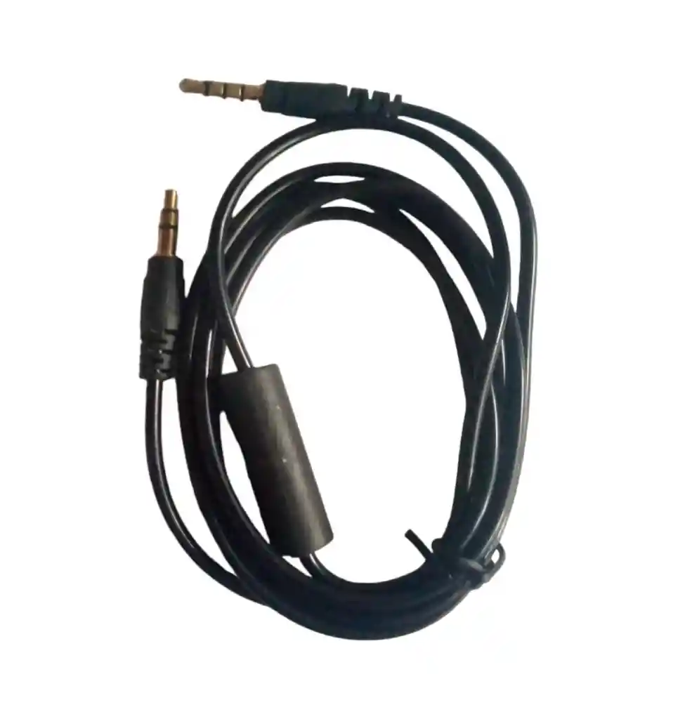 Cable Audio Auxiliar Con Microfono 1x1 1.5m 3.5mm