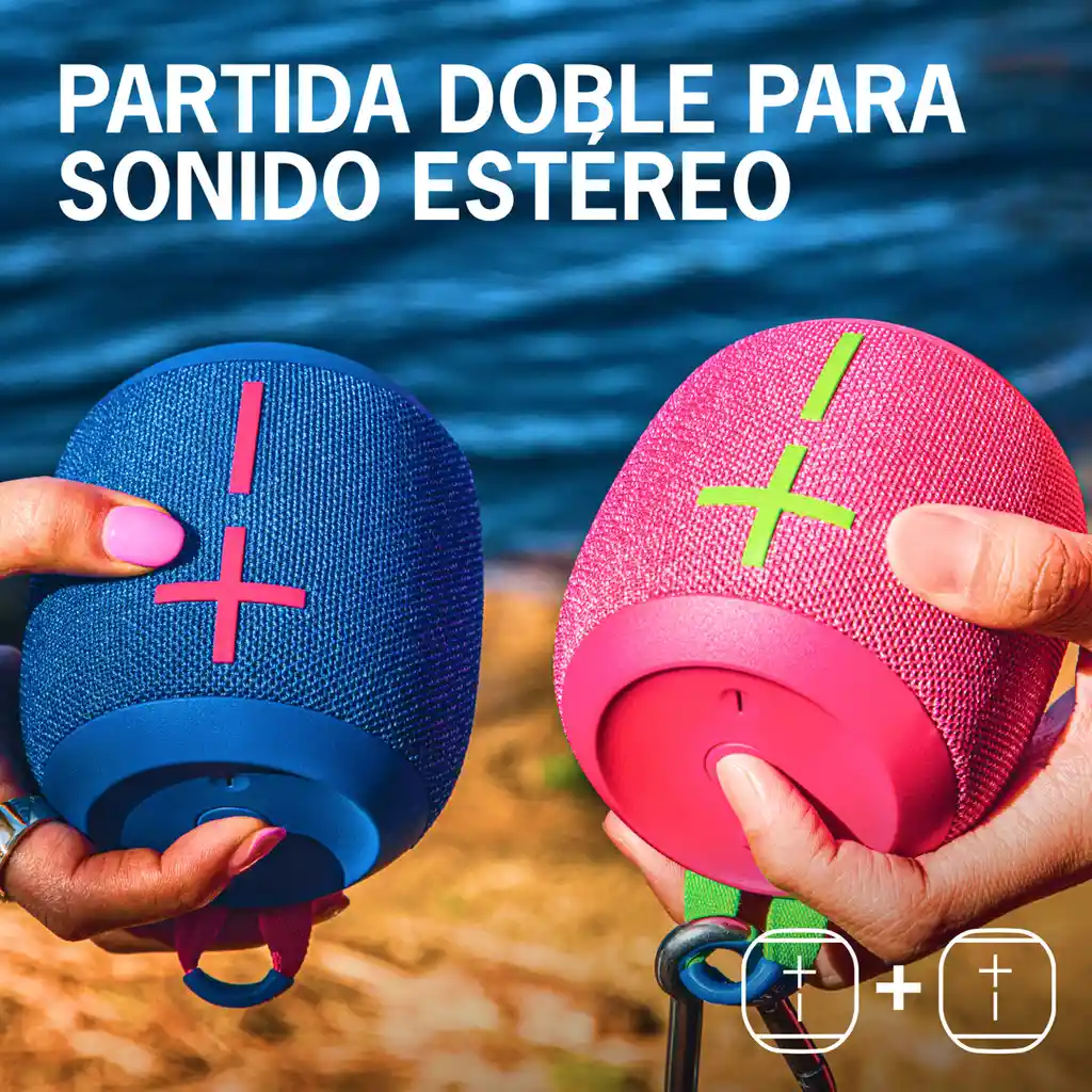 Combo X 2 Parlantes Impermeables, Ultimate Ears Wonderboom 3 Lavanda