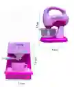 Set Juguete Cocinita Cafetera Y Batidora Electrodomésticos Color Rosa.