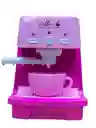 Set Juguete Cocinita Cafetera Y Batidora Electrodomésticos Color Rosa.