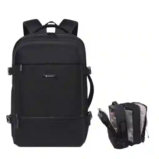 Maleta De Mano Cabina Viaje Hardley 40 Lt Nylon Balistico Negro Extra