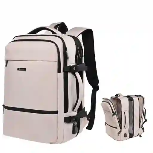 Maleta De Mano Cabina Viaje Hardley 40 Lt Nylon Balistico Beige Extra