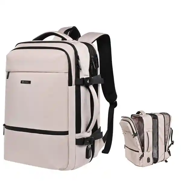 Maleta De Mano Cabina Viaje Hardley 40 Lt Nylon Balistico Beige Extra