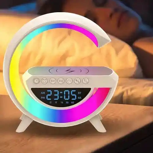 Lámpara G Parlante Bluetooth Con Cargador Inalámbrico / Parlante Lampara G 6 En 1
